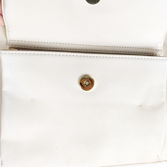 Anne Klein Cream Shimmer Down Large Satchel - Picture 4 of 10